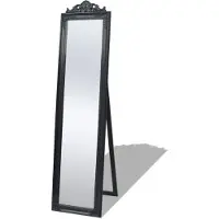 vidaXL Vrijstaande spiegel Barokstijl 160x40cm zwart