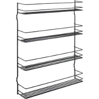 Metaltex Kruidenrek - - Pepito 4 Lava - 4 niveaus - Zwart - 36 x 8 x 45 cm