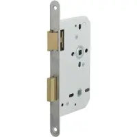 Nemef toilet-badkamer slot 644 DIN links WC72/8 met afgeronde voorplaat rvs geborsteld