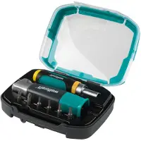 Wolfcraft - Schroevendraaier bitset - schroevendraaierset met haakse schroefbithouder - 1001000