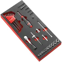 Facom module foam doppen 1/4" 6-kant - inbussleutels en bits - metrisch - MODM.RL161-36