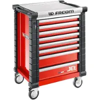 Facom JET.8M3A - 8 drawer roller cabinets - 3 modules per drawer, red