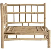 Tine k home Modulaire Bank Hoekstuk Natuur - Ligstoelen en ligbedden Bamboe Nature - BAMMODULECORNER