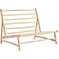 Tine k home Loungestoel 100 Cm Natuur - Loungefauteuils Bamboe Nature - BAMSLOWCHAIR100