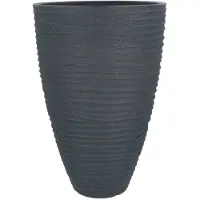 4Goodz Plantenbak/bloembak hoog rond 40 cm met ribbels