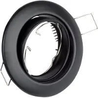 BES LED Spot Armatuur GU10 - GU10 Inbouwspot - Rond - Zwart - Aluminium - Kantelbaar Ø82mm