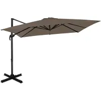 Vonroc Zweefparasol Pisogne 300x300cm – Premium parasol | Taupe
