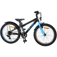 Volare Rocky Kinderfiets - 20 inch - Blauw Zwart - 85% afgemonteerd - 6 speed - Prime Collection