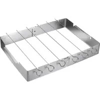 Westmark BBQ Spieshouder Set - Grill Spiesen - Gelijkmatig Grillen - Inklapbaar Ontwerp - 7 Delig - Zilverkleurig