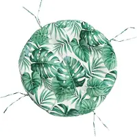 vidaXL Zitkussen rond bladpatroon Ø 60x11 cm oxford stof