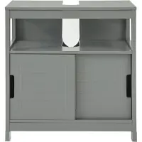 SoBuy FRG128-SG Wastafelmeubel - 2 Schuifdeuren 1 Plank - Grijs - 60x61x30 cm