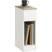 SoBuy Nachtkastje – 1 Lade & Open Ruimte – Wit – 20x35x60 cm