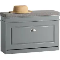 SoBuy FSR82-K-HG Schoenenkast met Zitvlak - 75 x 24 x 51 cm - Grijs