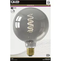 Calex LED volglas Flex Filament Globelamp 220-240V 4W 136lm E27 G125 Titanium 1800K Dimbaar