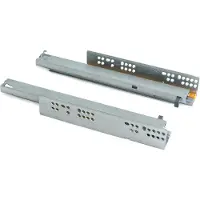 Emuca Hidden Silver Guides For Total Extraction Drawers With Soft Closure Zilver