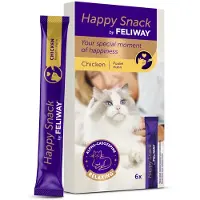 Feliway 11x Kattensnack Happy Snack Kip 6 x 15 gr