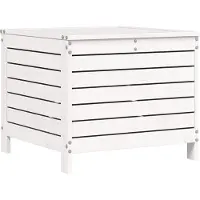 vidaXL Tuinvoetenbank 62x63,5x53,5 cm massief grenenhout wit