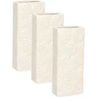Gerimport Waterverdamper - 6x - wit - keramiek - 400 ml - radiatorbak luchtbevochtiger - 7,4 x 17,7 cm