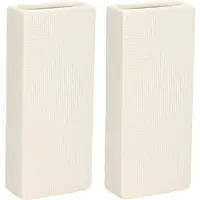 Gerimport Waterverdamper - 4x - ivoor wit - keramiek - 400 ml - radiatorbak luchtbevochtiger - 7,4 x 17,7 cm