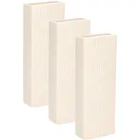 Gerimport Waterverdamper - 6x - creme wit - keramiek - 400 ml - radiatorbak luchtbevochtiger - 7 x 18,5 cm