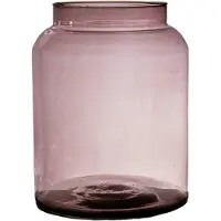 Hakbijl Glass Bloemenvaas Shape - transparant mauve - eco glas - 19 x 25 cm - Melkbus vaas