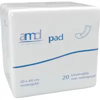 AMD Pad Rectangular - Doorlaatbaar 20 x 60 cm - 4 pakken van 20 stuks