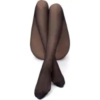 Giulia Panty - Infinity 20 - Zijdeachtig - Doorlopend Broekje - Platte Naden - Kruisje Katoen - 20 Den - XL - Zwart
