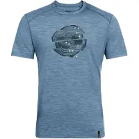 Jack Wolfskin Kammweg Graphic S/S Men - Outdoorshirt - Heren - Print - Blauw - Maat XL