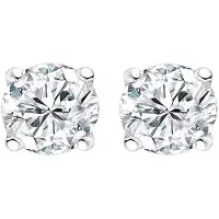 New Bling 9NB-1322 Zilveren Oorbellen met Zirkonia - Oorknopjes - Zirkonia - 6mm - Rhodium - Zilver