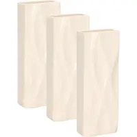 Gerimport Waterverdamper - 6x - wit - keramiek - 400 ml - radiatorbak luchtbevochtiger - 7 x 18,5 cm