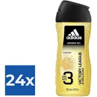 Adidas Douche & Shampoo Men - Victory League 250ML - Voordeelverpakking 24 stuks