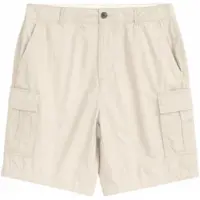 KnowledgeCotton Apparel Korte broek Men Fig Loose Cargo Poplin Light Feather Gray-XXL
