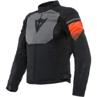Dainese Air Fast Textile Jas Zwart/Grijs/Neonrood 46 Mannen
