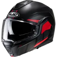 HJC i100 Beis MC1SF Systeemhelm Mat/Zwart/Rood XS