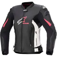 Alpinestars Stella GP Plus V4 Leren Jas Zwart Wit Diva Roze Maat 38