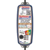 Optimate Tecmate 4 Quad program Premium CAN - Gel / Lood / Lithium Acculader Druppellader - GOUD-serie: 9-staps 12V/12.8V 1.25A verzegelde accureddende lader & onderhouder- TM630