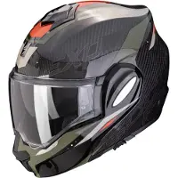 Scorpion Exo-Tech Evo Carbon, vouwhelm, zwart/groen, maat XS (54/55)
