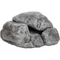 CeramicNature aquariumdecoratie steen 24 cm polyester grijs