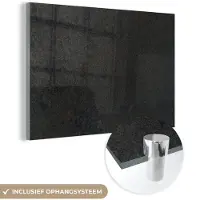MuchoWow Glasschilderij 60x40 cm - Schilderij acrylglas - Industrieel - Beton - Grijs - Structuren - Retro - Foto op glas - Schilderijen