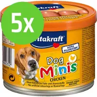 Vitakraft Dog Minis Kip Hondenworstjes - hondensnack - 12 Stuks - 5 Verpakkingen