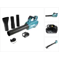 Makita Bladzuiger + bladblazer, DUB 184 F1 Accu blazer 18 V Brushless + 1x accu 3.0 Ah - zonder lader (Oplaadbare batterij, Bladblazer)