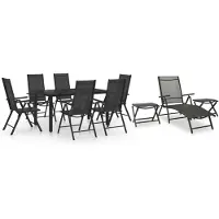 vidaXL 10-delige tuinset, zwart en antraciet