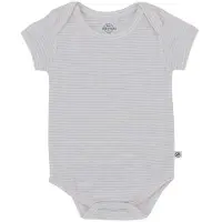 Born by Kiddo United gestreepte romper wit/lila Meisjes Katoen Ronde hals - maat 50