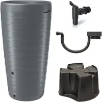 Prosperplast Complete set Vaze - Regenton - 2-in-1 - 240 liter - Grijs