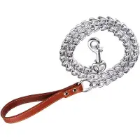 Nobleza Hondenriem met Ketting - Bruin - Maat XL