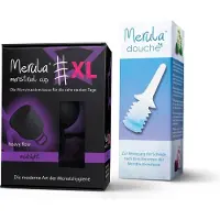 Merula menstruatie cup XL + douche - midnight zwart