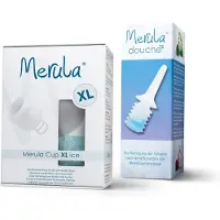 Merula XL Menstruatiecup & Douche - Ice - Hygiënisch - XL Formaat - Handige Vaginale Douche