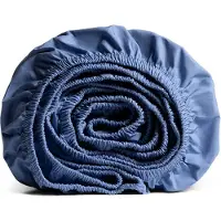 Yumeko Hoeslaken Percal Katoen 160x200 Blauw - Eco, Bio & Fairtrade