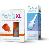 Merula menstruatie cup XL + douche - fox oranje