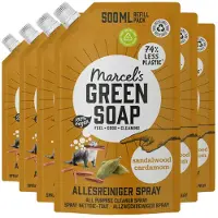 Marcel's Green Soap Allesreiniger Spray Navulling - Sandelhout & Kardemom - 6 x 500 ml
